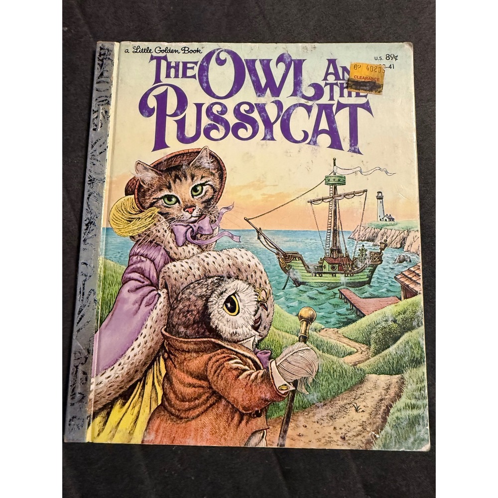 The Owl and the Pussycat Little Golden Book 1982 Edward Lear Ruth Sanderson